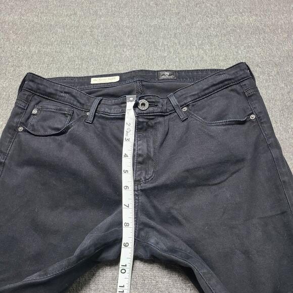 AG Adriano Goldschmied Pants Womens 31R Black Stevie Ankle Slim Straight Leg USA - Picture 3 of 10